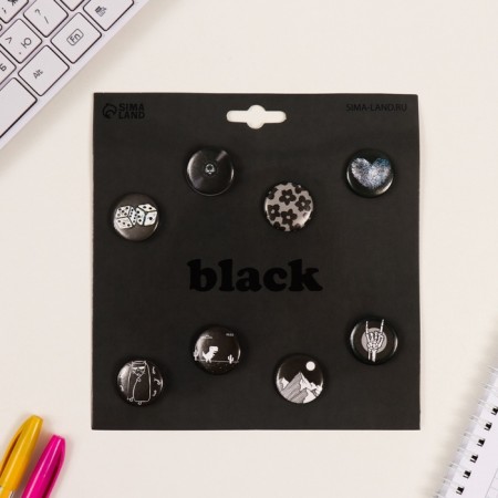 Icons sunset set 8 pcs d = 25 mm "black" 16.5x17 cm-1