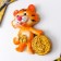 Magnet Polystone "Tigrush with gold coins" mix 6x5 cm