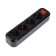 Rosperture block TDM "Narodnaya" 4-seater, s/s, with a switch 16 a, black, SQ1806-0430