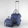 Bag-rug 2 in 1 on wheels 18 ", lightning department, external pocket, blue color