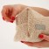 Women's road cosmetic bag with a Textura lining, beige color