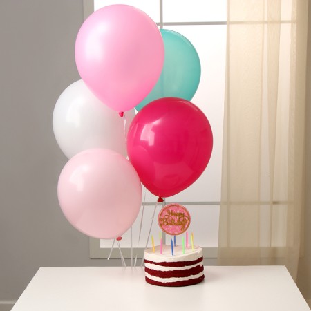 Set for decorating the table "Happy Birthday": candles, topper, balls, set 16 pcs in a set.-1