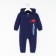 Overalls for a boy, blue color/machine, height 80 cm