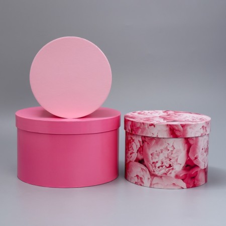 Set of hats 3 in 1, gift packaging, “pink”, 18 x 18 x 13–25 x 25 x 15 cm-2