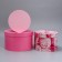 Set of hats 3 in 1, gift packaging, “pink”, 18 x 18 x 13–25 x 25 x 15 cm