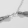 The necklace "chain" stereo, 4 threads, silver color, 70 cm