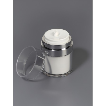 A bottle of storage with a dispenser of 30ml D5.5*7.2cm Bel/Silver Nakl from-5