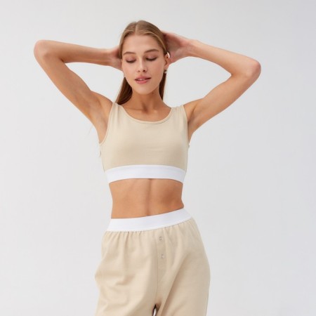 Top female minku: Home Collection Beige Color, Rr. 48-2