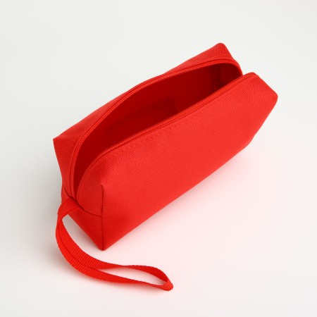 Cosmetic bag with lightning, red color-2