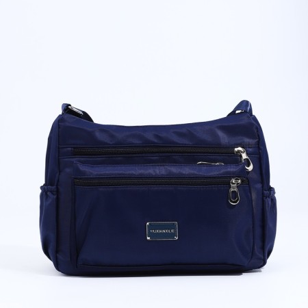 Bag Cross-Bodi with a zipper, blue color