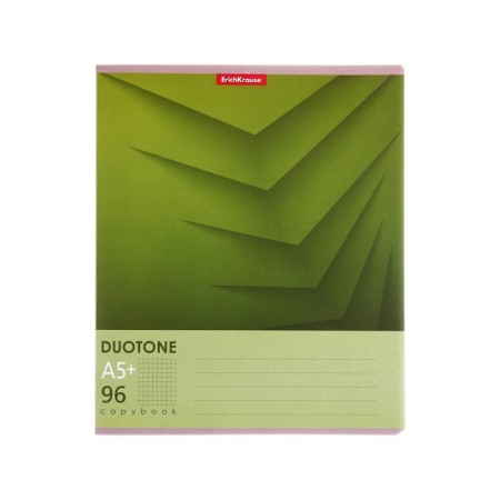 A notebook of 96 sheets in the Erichkrause Duotone Next cage, cover coated cardboard, output block, whiteness 100%, mix-10