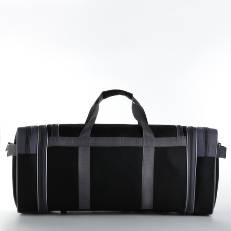 Board Road on a zipper, with an increase, 3 outer pockets, a long belt, black/gray color-1