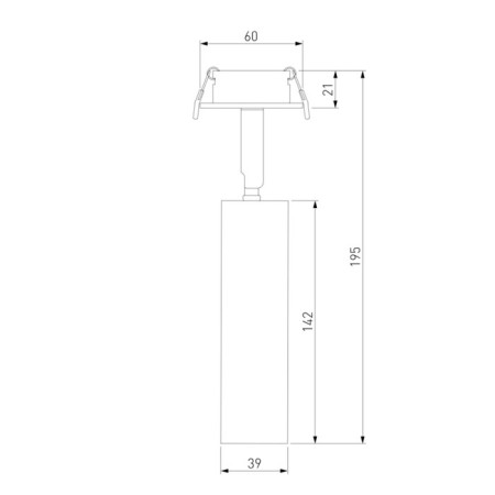 Lamp ceiling Elektrostandard, Diffe LED 8 W, 39x39x200 mm, IP20, white, black color-2