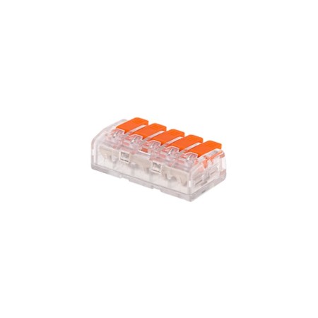 Universal compact terminal of QMS 221-415, 5-para-breeding up to 4.0 mm² (blister 10 pcs./Union) Rexant 10-4