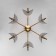 Ceiling chandelier with glass plafones ROCCO, 40W, E14, 67x67x47 cm