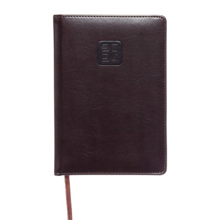 Gift Davente.bravo: Dated Dated 2024, A5, 176 sheets, solid cover, block 70 g/m2, burgundy + ballpoint pen.-1