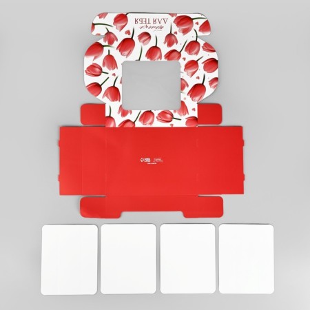 Box for eclairs with liners "for you", 20 x 15 x 5 cm-5