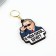 A wooden key keychain "What is the strength, brother?" 4.4 x 5.6 cm