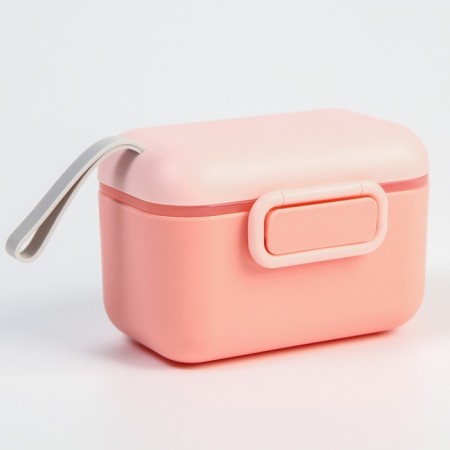 Container for storage of baby food, 400 ml., 12x8.5x7cm, pink color