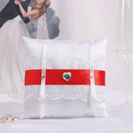 Pillow Pillow "Trilate", white-red