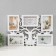 Photo frame plastic in 5 photos 10x15 "Noble deer" white 48x33x2.5 cm
