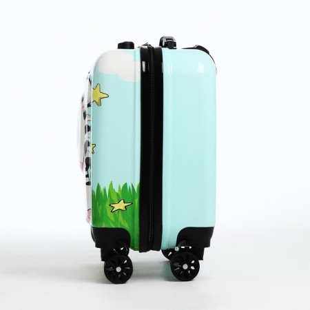Small 18 suitcase, lightning department, 4 wheels, turquoise color-2