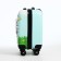 Small 18 suitcase, lightning department, 4 wheels, turquoise color