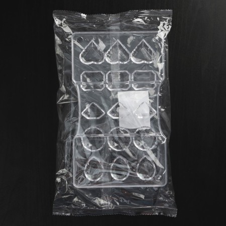Chocolate form "Gems", 15 cells, 20 × 12 × 2.5 cm-3