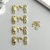 Castle Metal for the box "hook" gold set 4 pcs 2.7x2.5 cm
