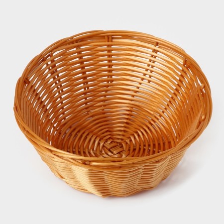 A basket for fruits and bread of the share "braid", 17 × 7 cm, brown color-2