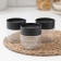 A set of containers for bulk products, 3 items, 500 ml, black color