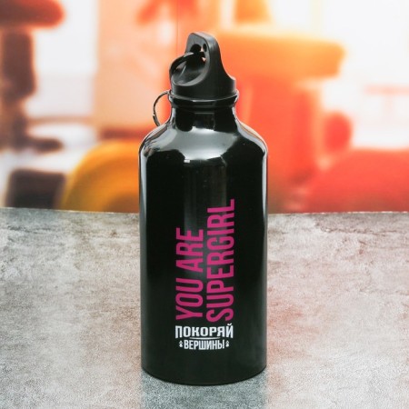 Water bottle "Supergirl", 400 ml