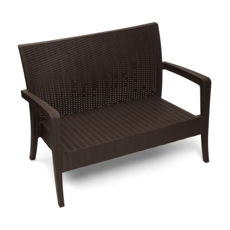 The sofa "Rattan Ola Dom" brown, 128 x 77 x 89 cm-1