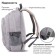 Brauberg High School backpack, 3 departments, "fog", light gray, 46x31x18 cm, 270762