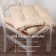Siddle on a chair with ties - 2pcs. Dolyana col. Beige 40x40 cm, 100% p/e, Gabardin 153 g/m2