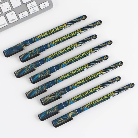 Handle plastic with a cap of ballpoint “Home. Russia in each of us ”, Blue pasta, 0.7 mm-1
