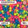 Confectionery sprinkling with the soft center "Neon" Blue, lemon, pink, 50 g