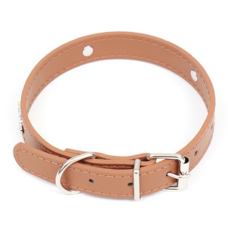 Collar "dogs", 46 x 2 cm, Osh 31-40, artificial leather, brown-1