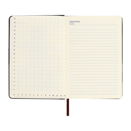 Organizer, A5, 128 sheets, a cage, the cover of the leatherette, with a knife, "patterns", gray-11