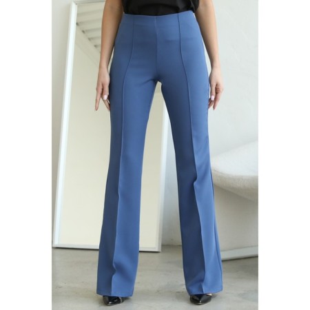 Female trousers, size 44, blue color-3