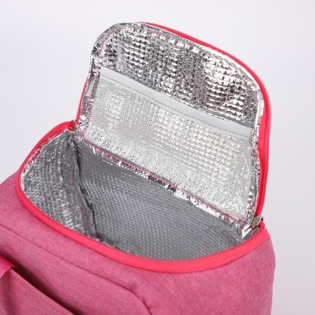 Thermosuma with a zipper 6.5 l, external pocket, pink color-3