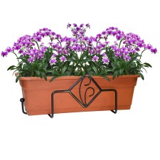 Balcony color stand, 53 × 29 × 22 cm, for the railing 7 cm, metal, mix
