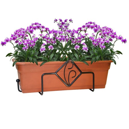 Balcony color stand, 53 × 29 × 22 cm, for the railing 7 cm, metal, mix