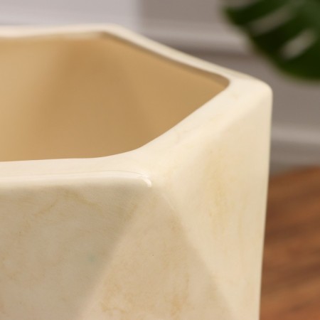 Set of pots 3pcs. "Crystal" White: 7.4 liters, 3.9 l, 0.6 liters-3