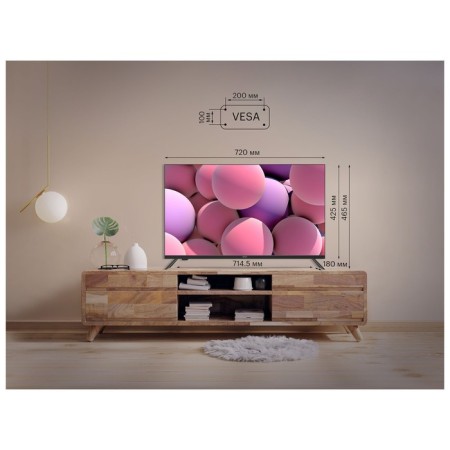 TV KIVI 32H550NB, 32 ", 1366x768, DVB-T2/C, HDMI 2, USB 1, black-5