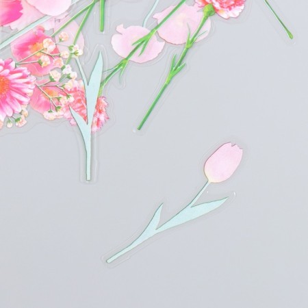 Set of stickers "Flowers. Pink blush" 30 pcs 8.5x11 cm-2