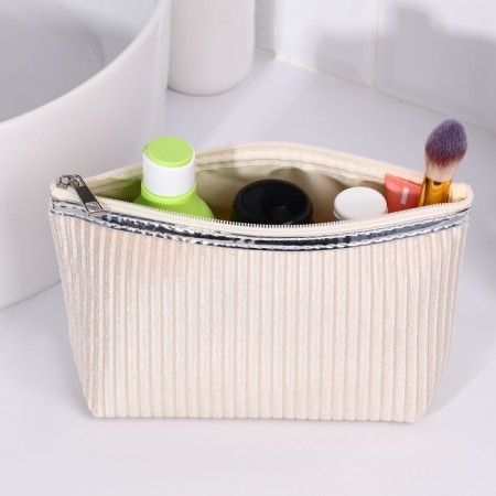 Lightning cosmetic bag, beige color-3