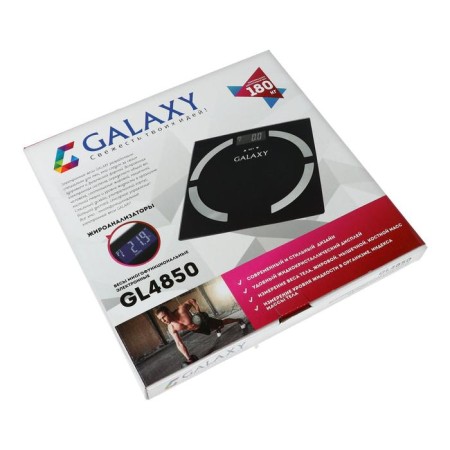 Floor Libra Galaxy GL 4850, diagnostic, up to 180 kg, 2xaaa, glass, black-5