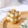 Figure candle "Babble" Small Cube, 3.5x3.5x3.5 cm, gold