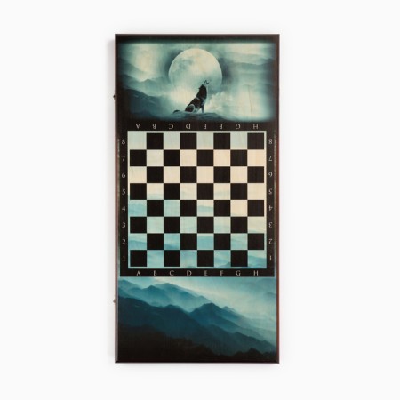 NARDS "Volk", wooden board 60 x 60 cm, with a field for playing checkers-1
